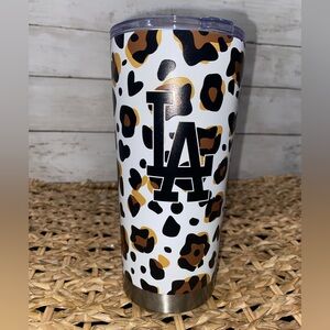 Logobrands LA Dodgers Gameday Leopard Print Tumbler‎ 20oz NWT